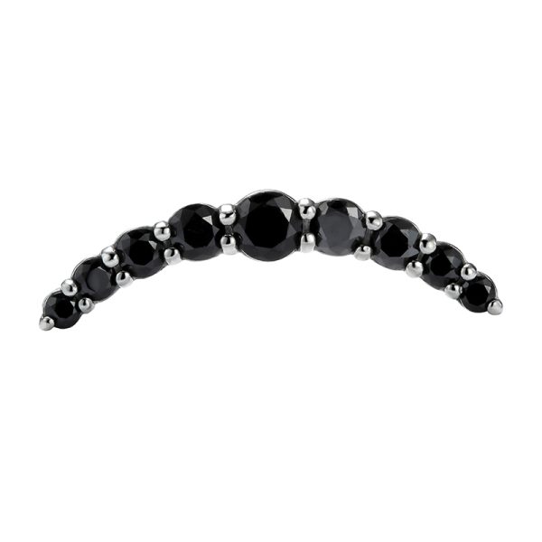 Titanium Internally Threaded Crescent Prong Set CZ End - Image 2
