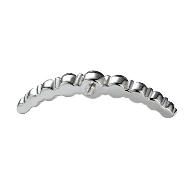 Titanium Internally Threaded Crescent Prong Set CZ End - Image 3