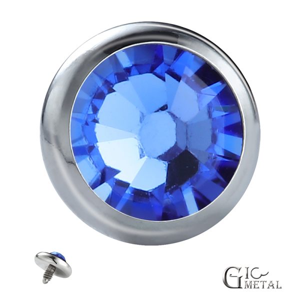 Titanium Internally Threaded End with Swarovski - Image 2