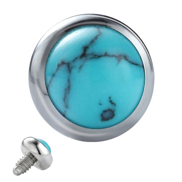 Titanium Internally Threaded Turquoise End - Image 2