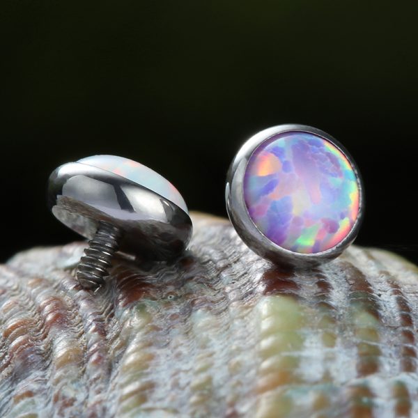 Titanium Internally Threaded Opal Gem End - Image 7