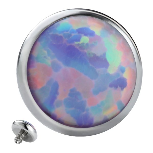 Titanium Internally Threaded Opal Gem End - Image 4