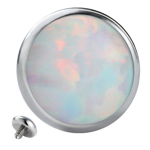 Titanium Internally Threaded  Disc Opal End - Image 2