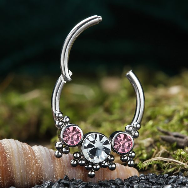 Titanium Bezel Set Swarovski Crystal Cluster Clicker - Image 5