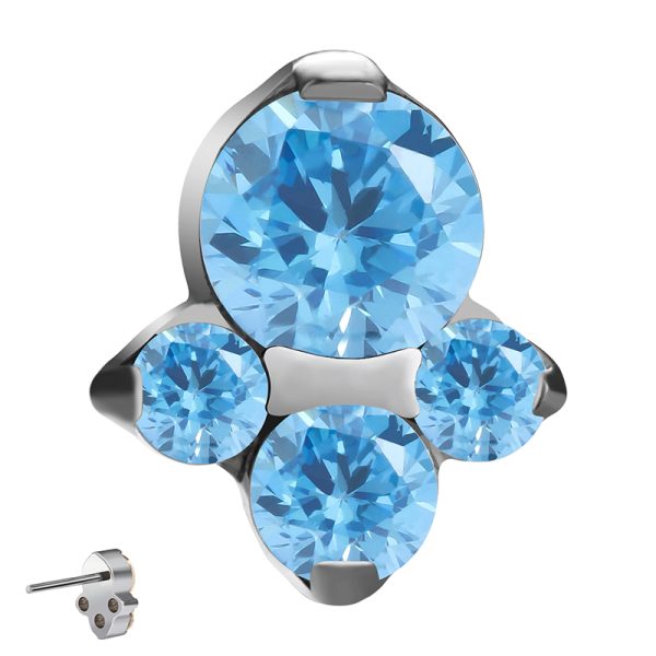 Titanium Threadless CZ Ends - Image 2