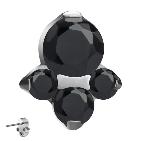 Titanium Threadless Gem Cluster End - Image 2