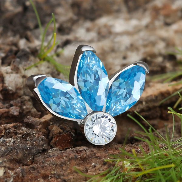 Titanium Threadless Triple Marquise Fan Ends - Image 3