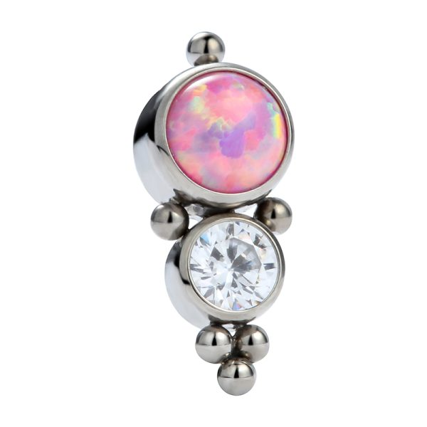 Titanium Bezel Set Opal Beaded End - Image 3