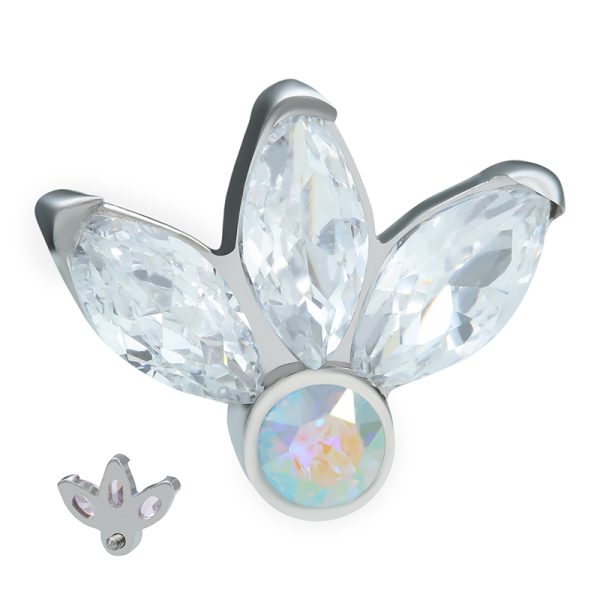 Titanium Bezel Set Gem End - Image 2
