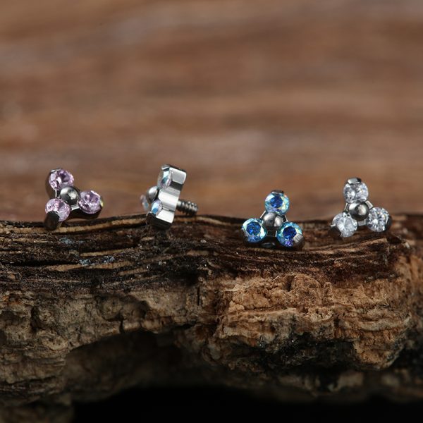 Prong Set CZ Trinity Cluster End - Image 3