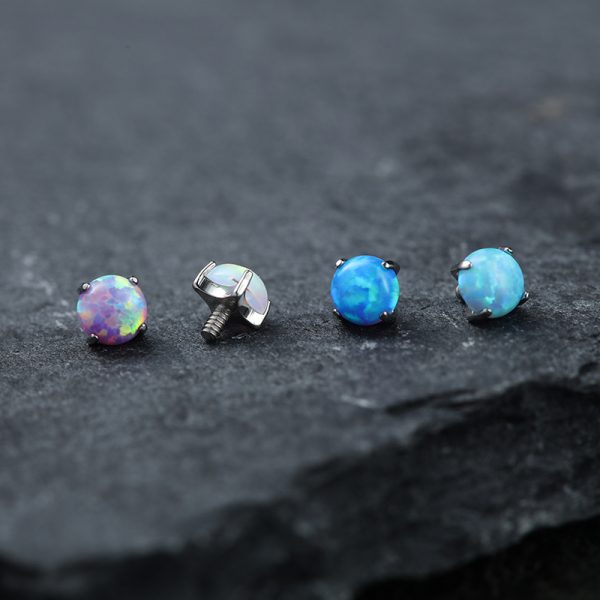Titanium Round Opal End - Image 4