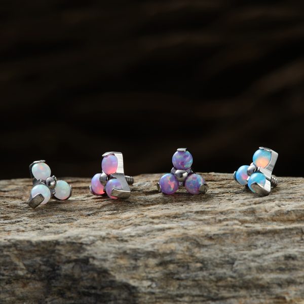 Prong Set Trio Opal Titanium End - Image 4