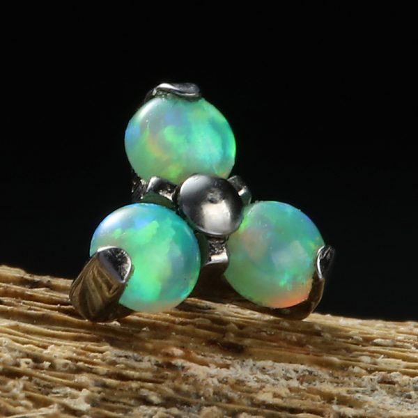 Internally Threaded Prong Set Trio Opal End - Image 2