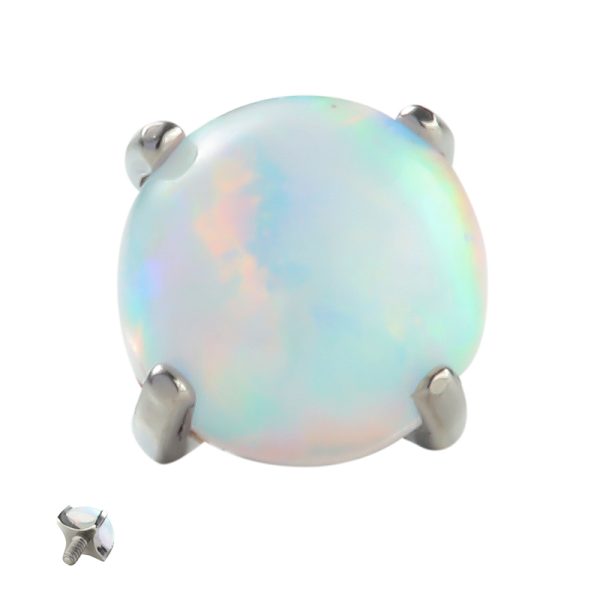Titanium Round Opal End - Image 2