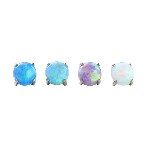 Titanium Round Opal End - Image 3