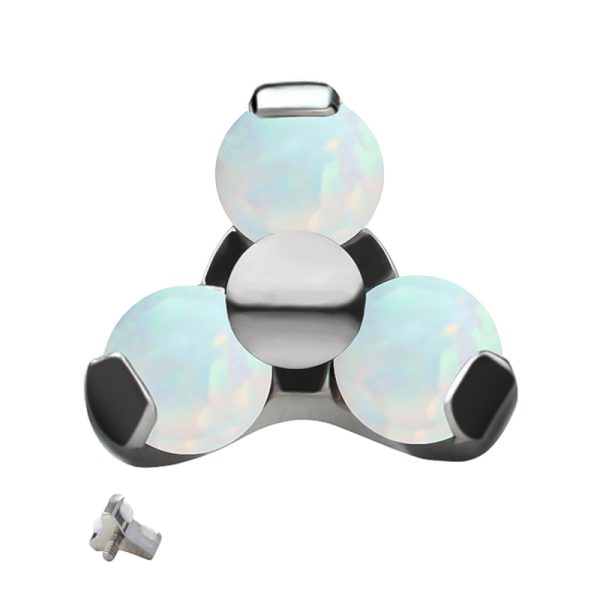 Internally Threaded Prong Set Trio Opal End - Image 2