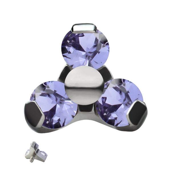 Titanium Trinity Gemmed Tanzanite Ends - Image 2