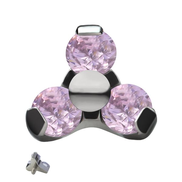 Prong Set CZ Trinity Cluster End - Image 2