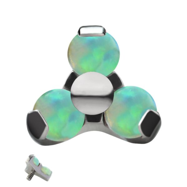 Internally Threaded Prong Set Trio Opal End - Image 4