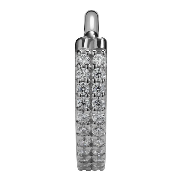 White Gold Double Gemmed Clicker - Image 2