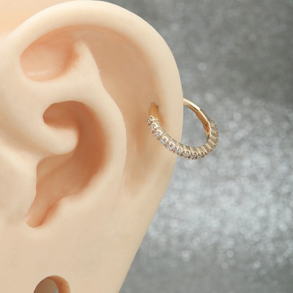 Yellow Gold Gemmed Clicker - Image 6
