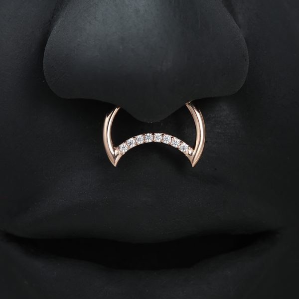 Rose Gold Gemmed Moon Clicker - Image 6