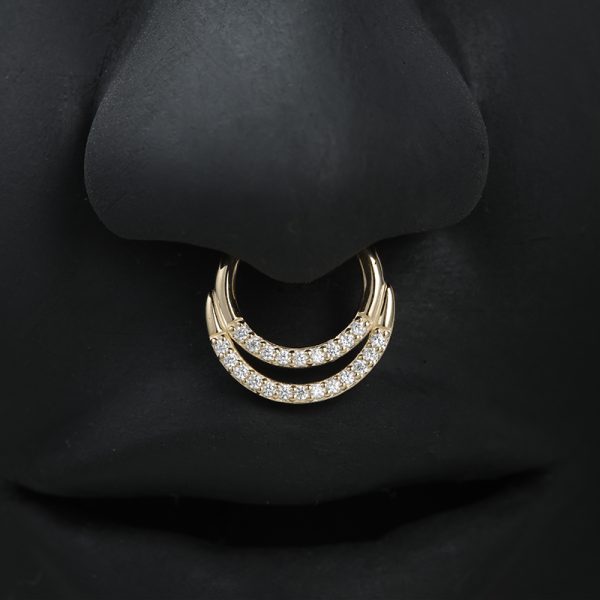Yellow Gold Gemmed Echo Clicker - Image 3