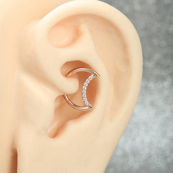 Rose Gold Gemmed Moon Clicker - Image 7