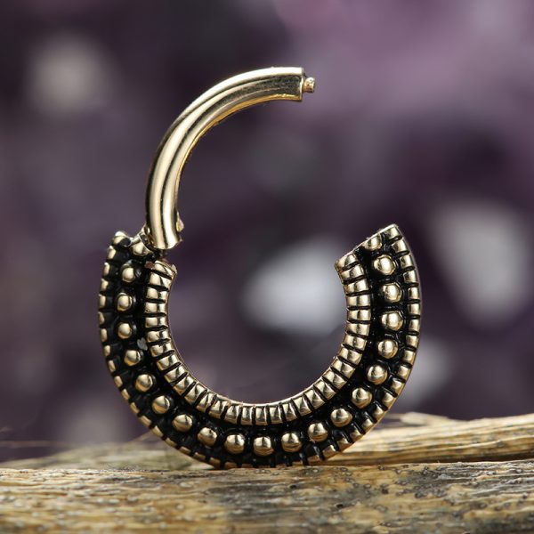 Yellow Gold Beaded Cluster Clicker - Image 5