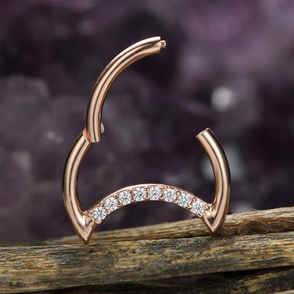 Rose Gold Gemmed Moon Clicker - Image 3