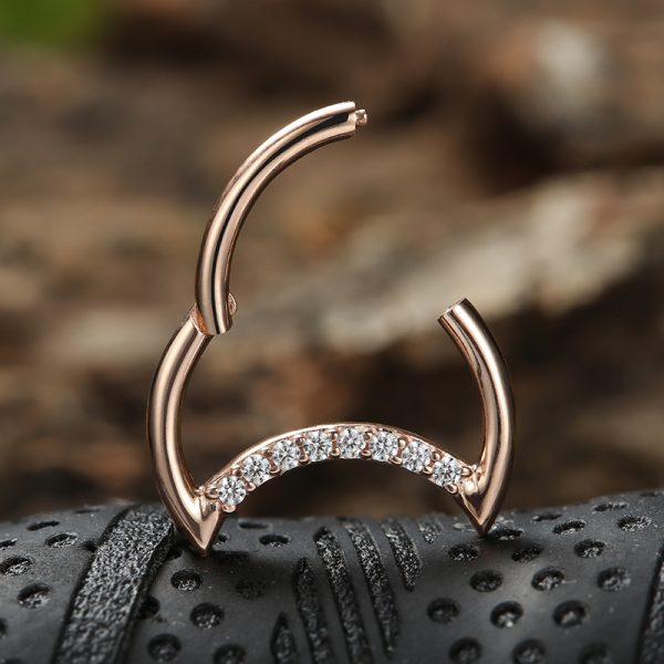 Rose Gold Gemmed Moon Clicker - Image 4