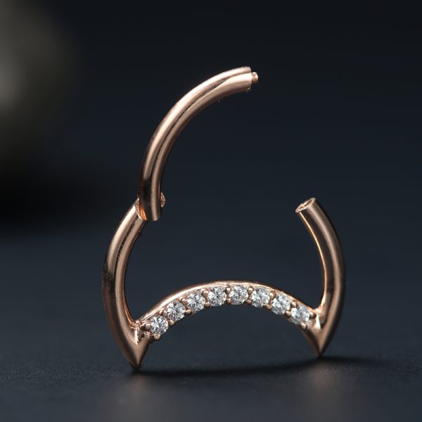 Rose Gold Gemmed Moon Clicker - Image 5