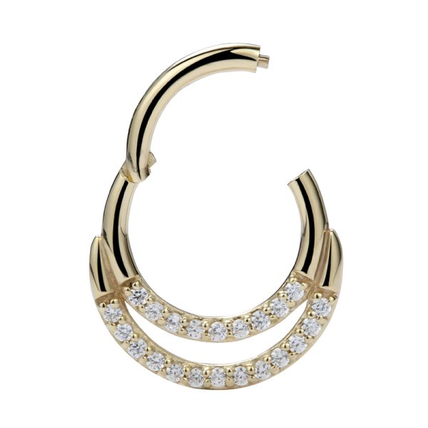 Yellow Gold Gemmed Echo Clicker - Image 2
