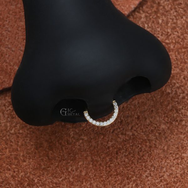 Yellow Gold Gemmed Clicker - Image 6