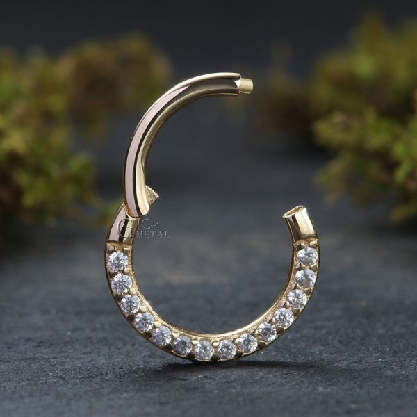 Yellow Gold Gemmed Clicker - Image 4