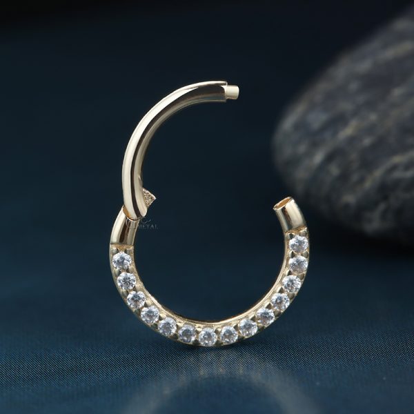 Yellow Gold Gemmed Clicker - Image 5