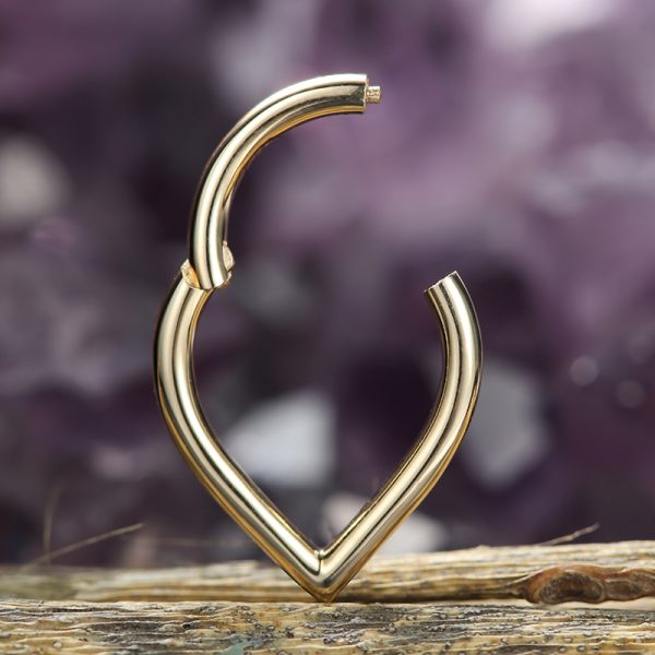 Yellow Gold Teardrop Clicker - Image 4