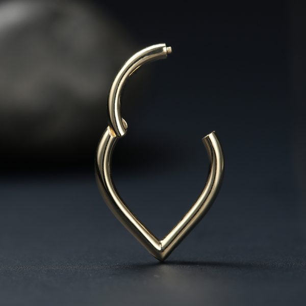 Yellow Gold Teardrop Clicker - Image 3