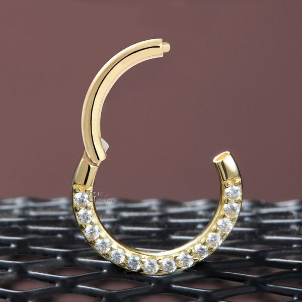 Yellow Gold Gemmed Clicker - Image 3
